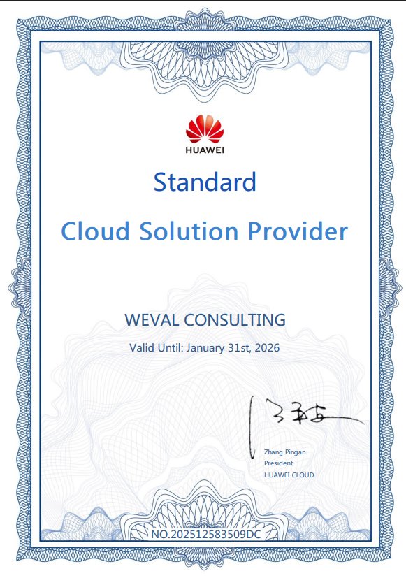 Certificat WEVAL